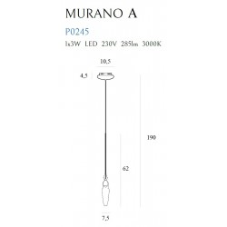 MAXLIGHT P0245  LAMPA WISZĄCA MURANO A