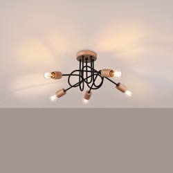 Żyrandol EMBER 5 czarny SL.1478 Sollux