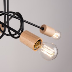 Żyrandol EMBER 5 czarny SL.1478 Sollux