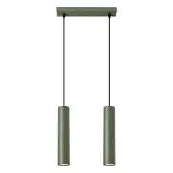 Lampa wisząca LAGOS 2 zielona oliwka SL.1485 Sollux