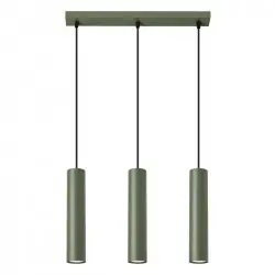 Lampa wisząca LAGOS 3L zielona oliwka SL.1486 Sollux