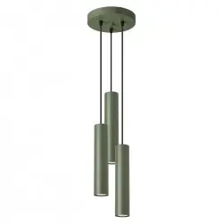 Lampa wisząca LAGOS 3P zielona oliwka SL.1487 Sollux