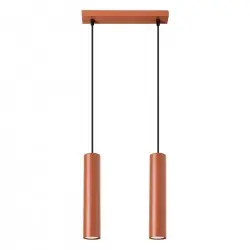 Lampa wisząca LAGOS 2 ochra czerwona SL.1490 Sollux