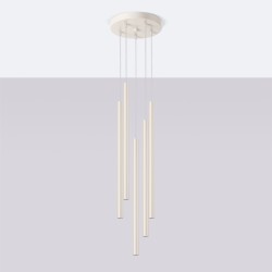 Lampa wisząca PASTELO 5P beżowa SL.1516 Sollux