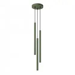 Lampa wisząca PASTELO 3P zielona oliwka SL.1521 Sollux