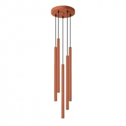 Lampa wisząca PASTELO 5P ochra czerwona SL.1528 Sollux