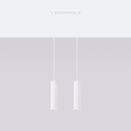Lampa wisząca KARBON 2 biały SL.1536 Sollux