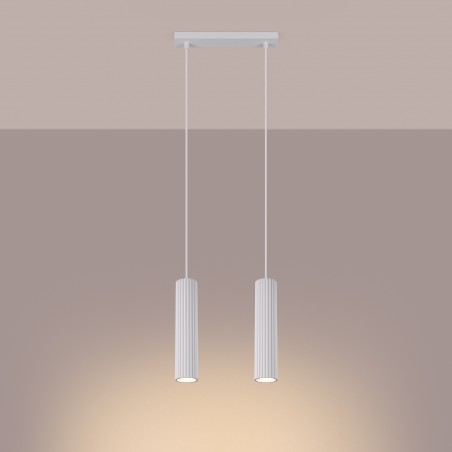 Lampa wisząca KARBON 2 biały SL.1536 Sollux