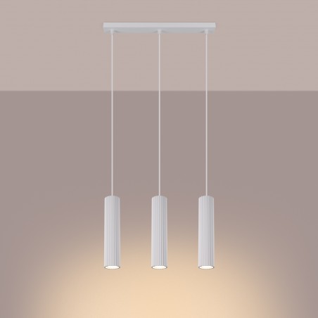 Lampa wisząca KARBON 3L biały SL.1537 Sollux