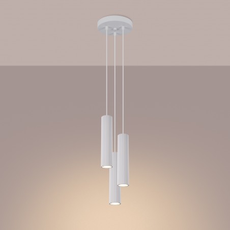 Lampa wisząca KARBON 3P biały SL.1538 Sollux