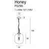 MAXLIGHT P0296 LAMPA WISZĄCA HONEY SMOKY