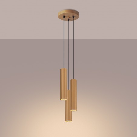 Lampa wisząca KARBON 3P złoty SL.1557 Sollux