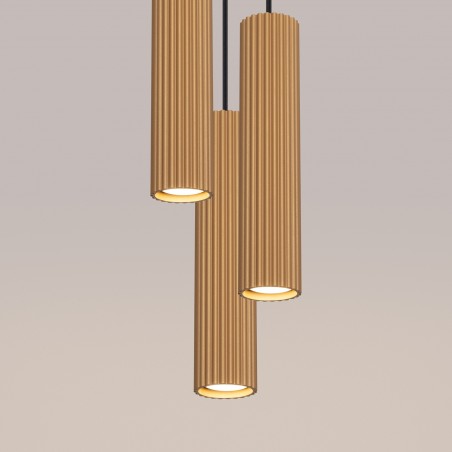 Lampa wisząca KARBON 3P złoty SL.1557 Sollux