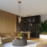 Lampa wisząca KARBON 3P złoty SL.1557 Sollux