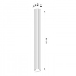 Plafon KARBON 60 czarny SL.1572 Sollux