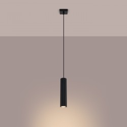 Lampa wisząca KARBON 1 czarny SL.1573 Sollux
