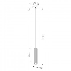 Lampa wisząca KARBON 1 czarny SL.1573 Sollux