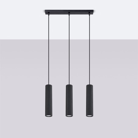 Lampa wisząca KARBON 3L czarny SL.1575 Sollux