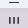 Lampa wisząca KARBON 3L czarny SL.1575 Sollux