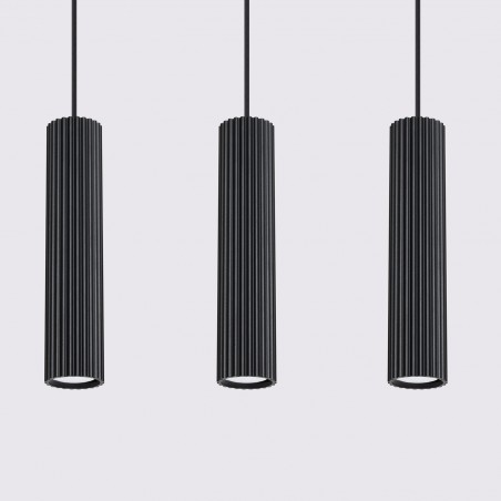 Lampa wisząca KARBON 3L czarny SL.1575 Sollux