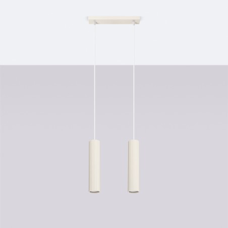 Lampa wisząca KARBON 2 beżowy SL.1593 Sollux