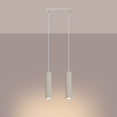 Lampa wisząca KARBON 2 beżowy SL.1593 Sollux