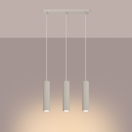 Lampa wisząca KARBON 3L beżowy SL.1594 Sollux