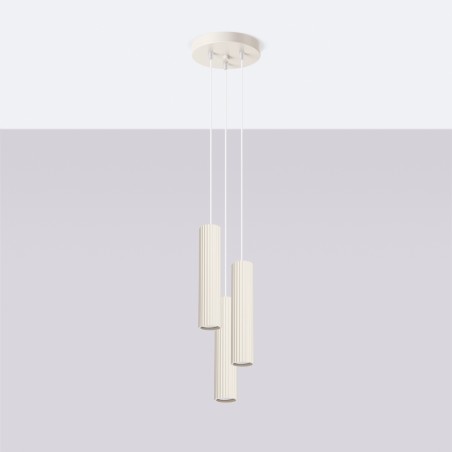 Lampa wisząca KARBON 3P beżowy SL.1595 Sollux