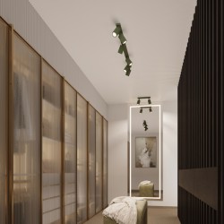 Plafon KARBON 10 zielony oliwkowy SL.1606 Sollux