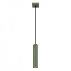 Lampa wisząca KARBON 1 zielony oliwkowy SL.1611 Sollux