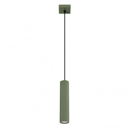 Lampa wisząca KARBON 1 zielony oliwkowy SL.1611 Sollux
