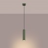 Lampa wisząca KARBON 1 zielony oliwkowy SL.1611 Sollux
