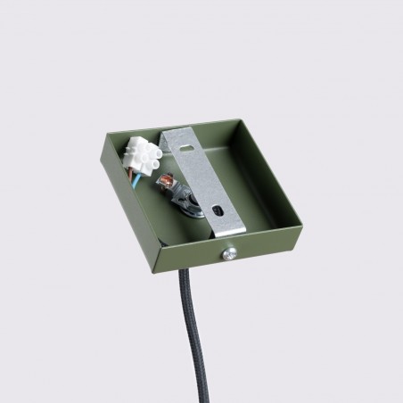 Lampa wisząca KARBON 1 zielony oliwkowy SL.1611 Sollux