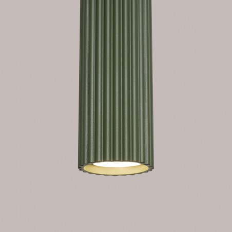 Lampa wisząca KARBON 1 zielony oliwkowy SL.1611 Sollux