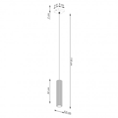 Lampa wisząca KARBON 1 zielony oliwkowy SL.1611 Sollux