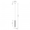 Lampa wisząca KARBON 1 zielony oliwkowy SL.1611 Sollux