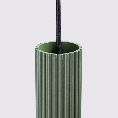 Lampa wisząca KARBON 2 zielona oliwka SL.1612 Sollux