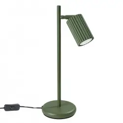 Lampa biurkowa KARBON zielona oliwka SL.1624 Sollux