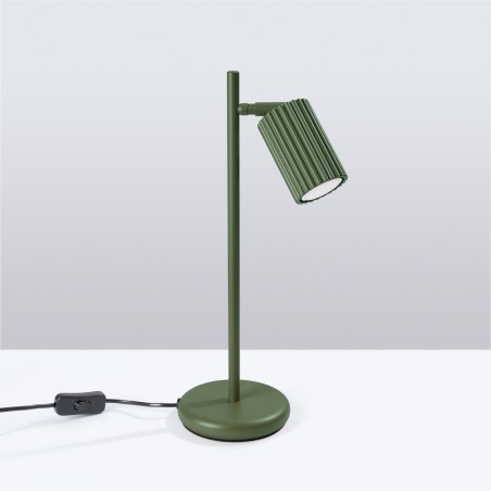 Lampa biurkowa KARBON zielona oliwka SL.1624 Sollux