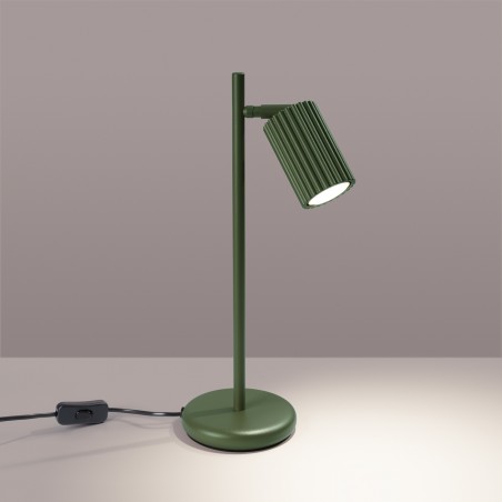 Lampa biurkowa KARBON zielona oliwka SL.1624 Sollux