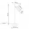 Lampa biurkowa KARBON zielona oliwka SL.1624 Sollux