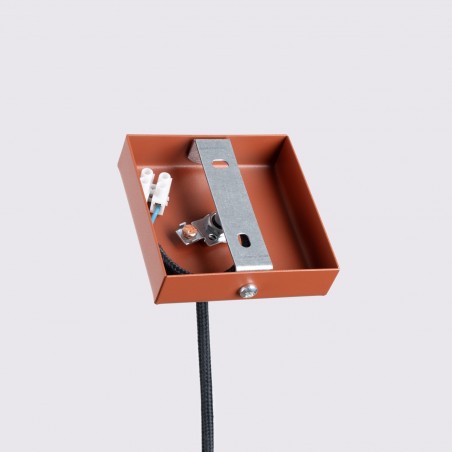 Lampa wisząca KARBON 1 ochra czerwona SL.1630 Sollux