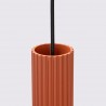 Lampa wisząca KARBON 3L ochra czerwona SL.1632 Sollux