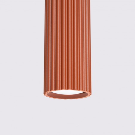 Lampa wisząca KARBON 3L ochra czerwona SL.1632 Sollux