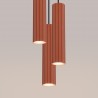 Lampa wisząca KARBON 3P ochra czerwona SL.1633 Sollux