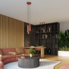 Lampa wisząca KARBON 3P ochra czerwona SL.1633 Sollux