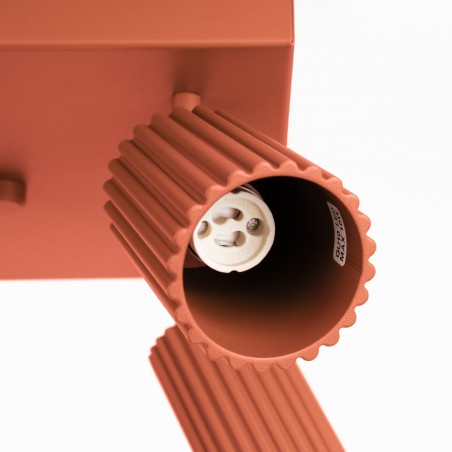 Plafon KARBON 4 ochra czerwona SL.1640 Sollux