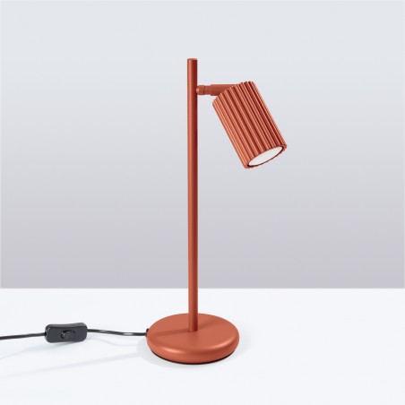 Lampa biurkowa KARBON ochra czerwona SL.1643 Sollux