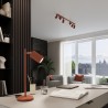 Lampa biurkowa KARBON ochra czerwona SL.1643 Sollux