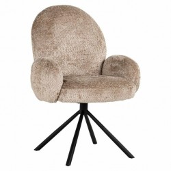 NOWOŚĆ S4617 NATURAL SHEEP RICHMOND krzesło obrotowe JOLIE beżowe  King Home